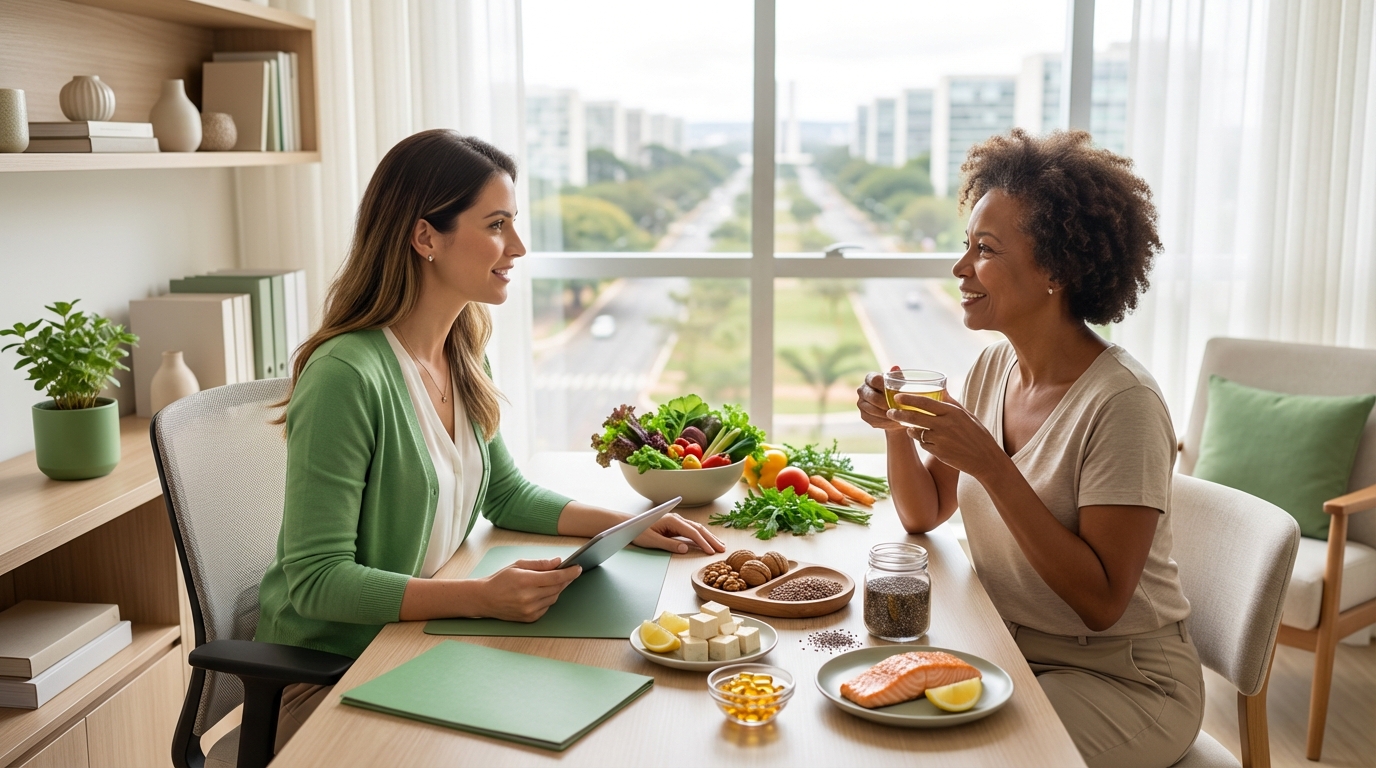 Menopausa sem Sofrimento: Como a Alimentação Alivia Fogachos, Insônia e Ganho de Peso