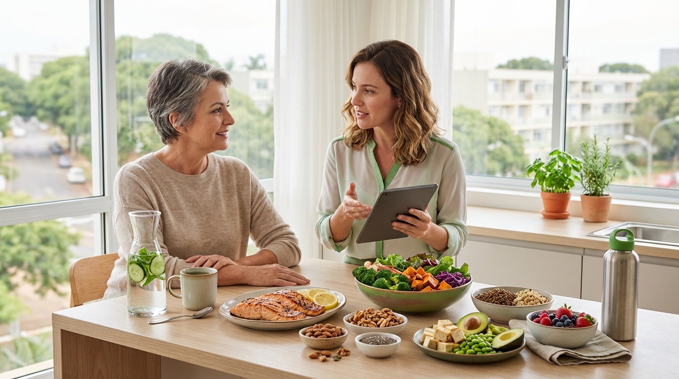 Alimentação na Menopausa: controle de sintomas pela nutrição