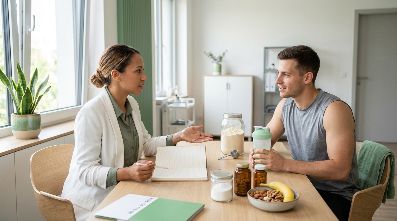Suplementação Esportiva: proteína, creatina e multivitamínicos