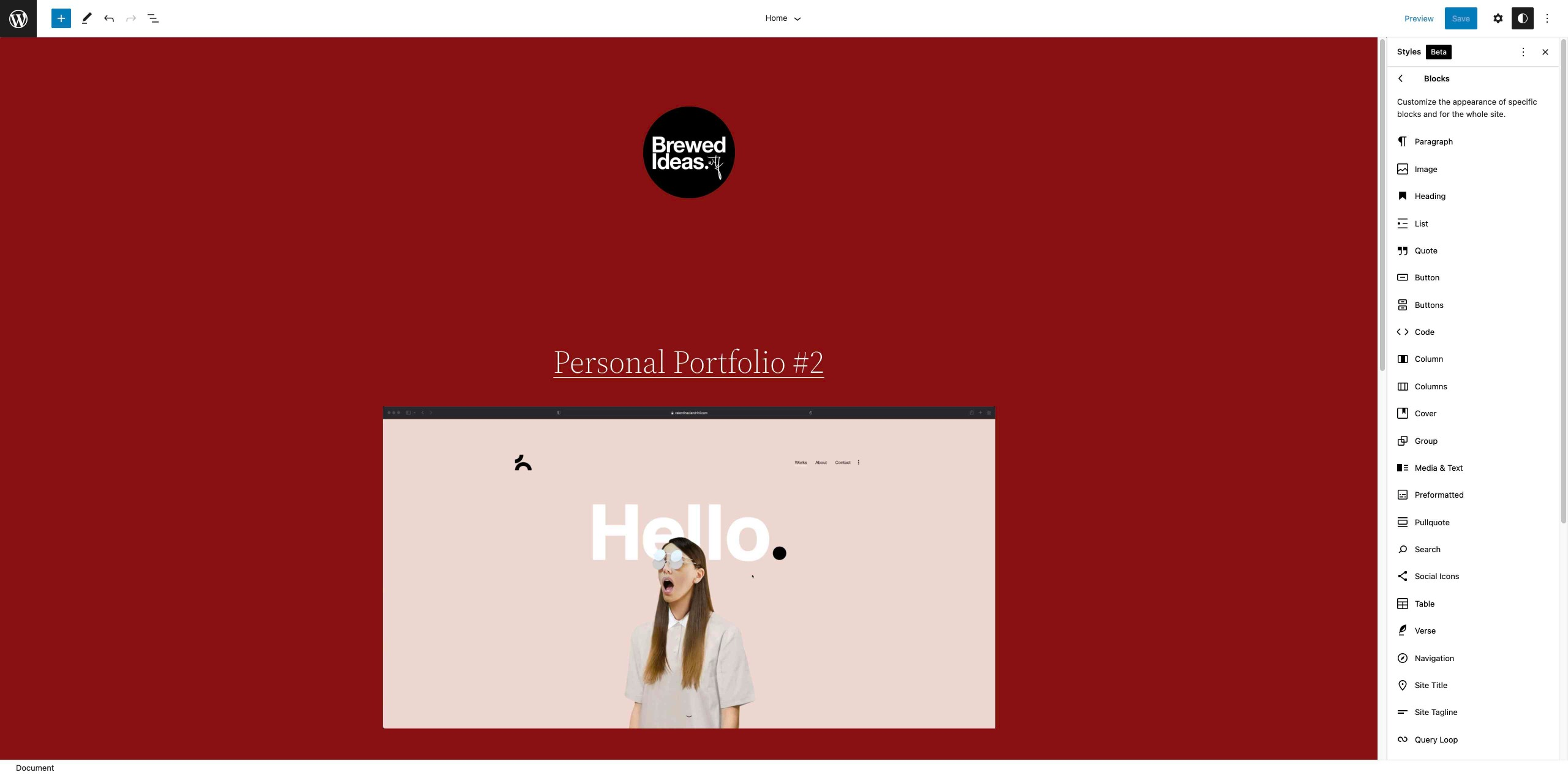Full Site Editing Full Site Editing
