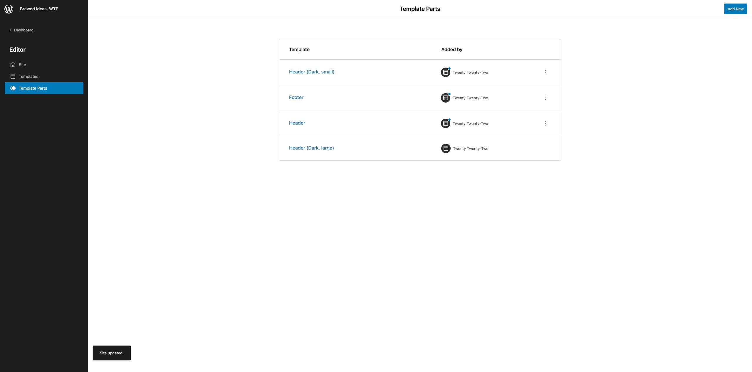 Full Site Editing Full Site Editing