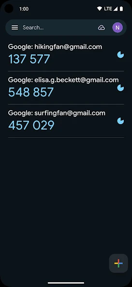 Google Authenticator app 1