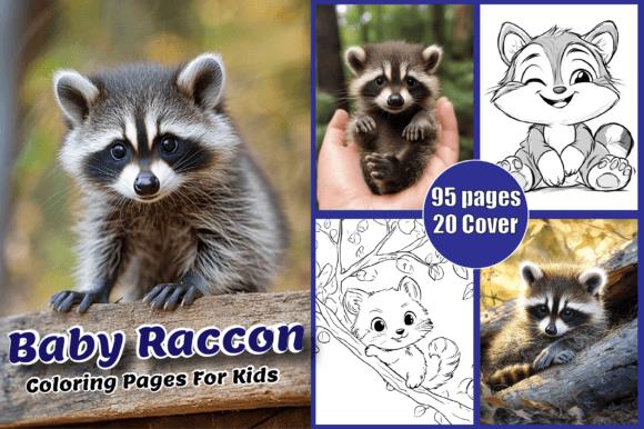 Baby Raccoon Coloring Book Cover