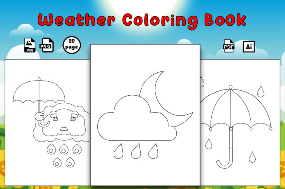 Weather Coloring Book Pages Preview
