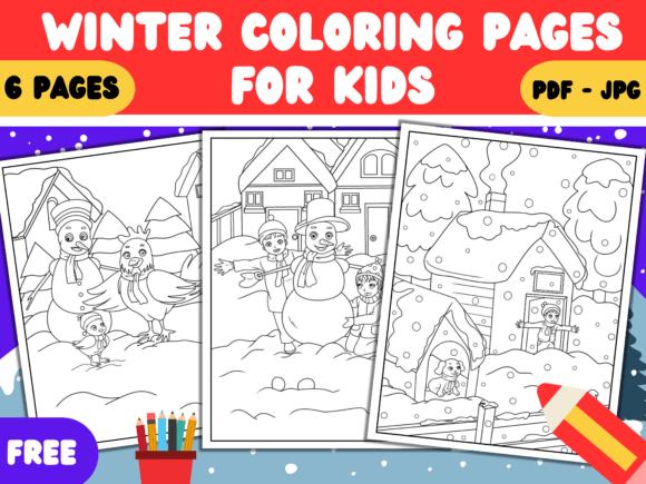 Winter coloring pages for kids