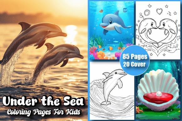 Under the Sea Coloring Pages Cover Featuring Dolphins and Ocean Life