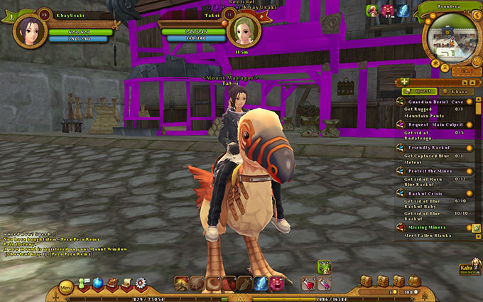 My Character riding Mount. :3