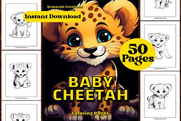 Baby Cheetah Coloring Pages Collection