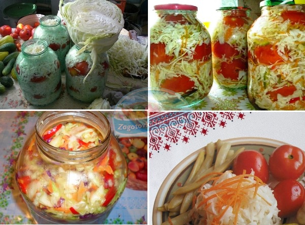 Капуста с помидорами на зиму: золотые рецепты с фото