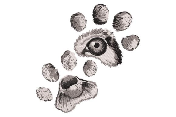 Wild Animal Footprint coloring design