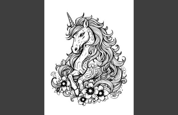 Unicorn Coloring Page for Kids