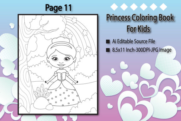 Princess Coloring Book Page 11