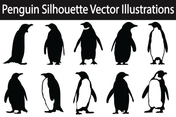 Penguin Silhouette Coloring Pages