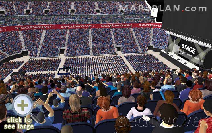 The O2 Arena London seating plan Block 420 Row M view