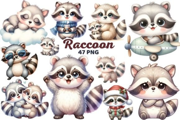 Night Bandits: Coloring Pages with Raccoons and Trash Cans