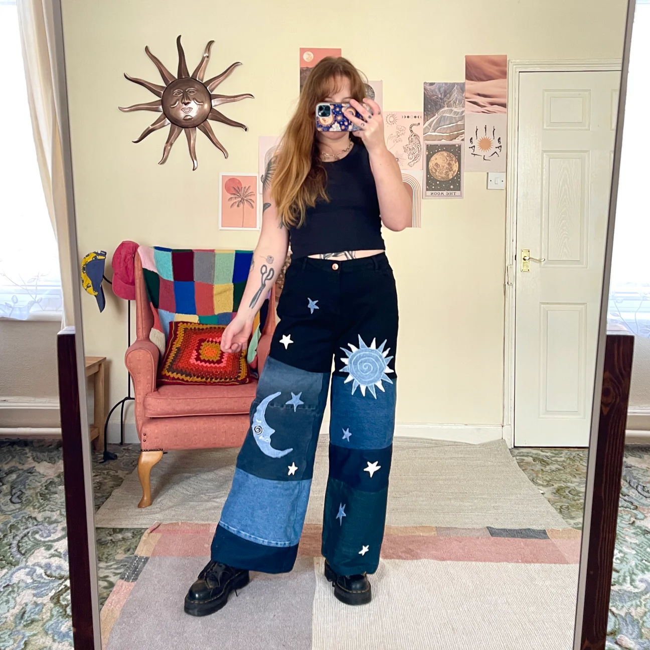 Custom Celestial Jeans