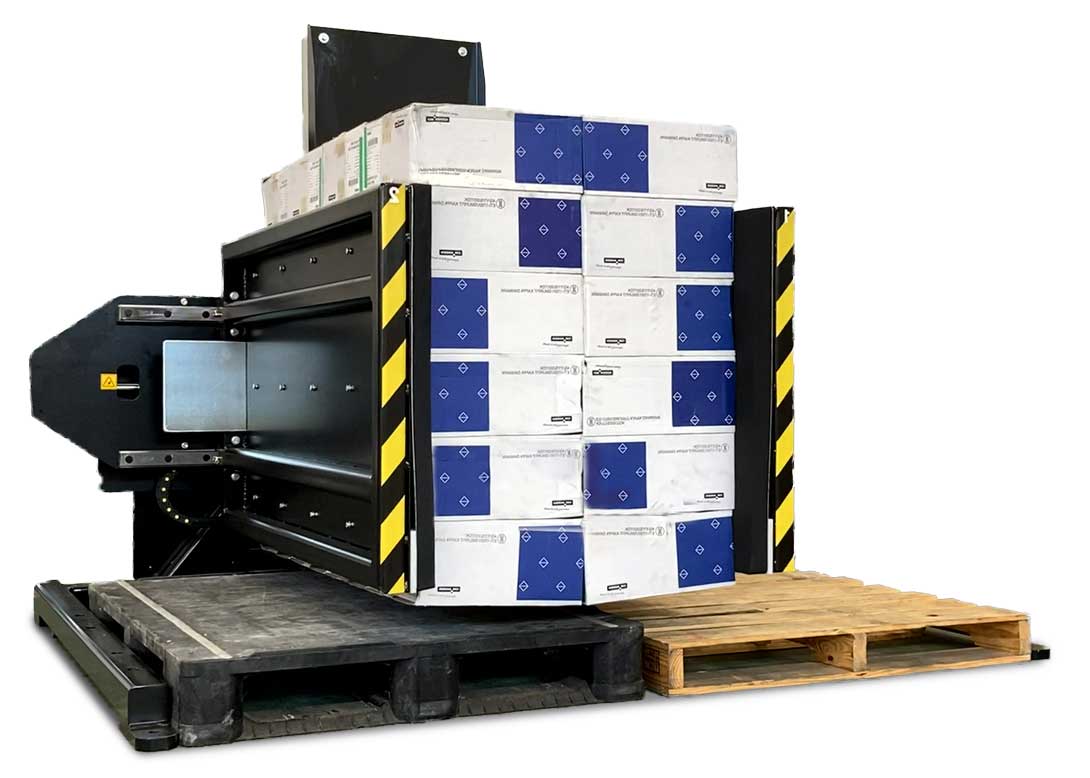 pallet inverter machine, warehouse automation, load transfer equipment