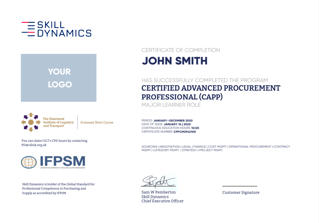 supplier accreditation, certification programs, supply chain