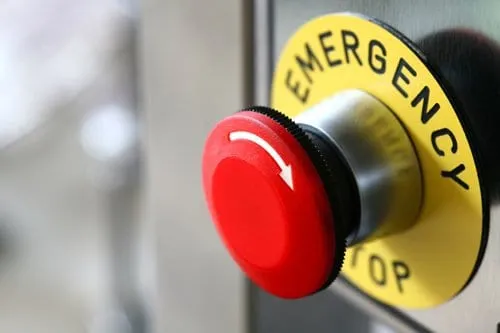 emergency stop buttons, safety training, machine safety