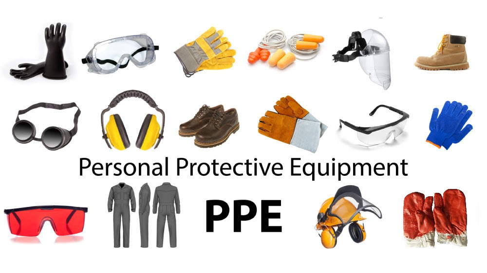 PPE in coil packing, safety equipment, protective gear
