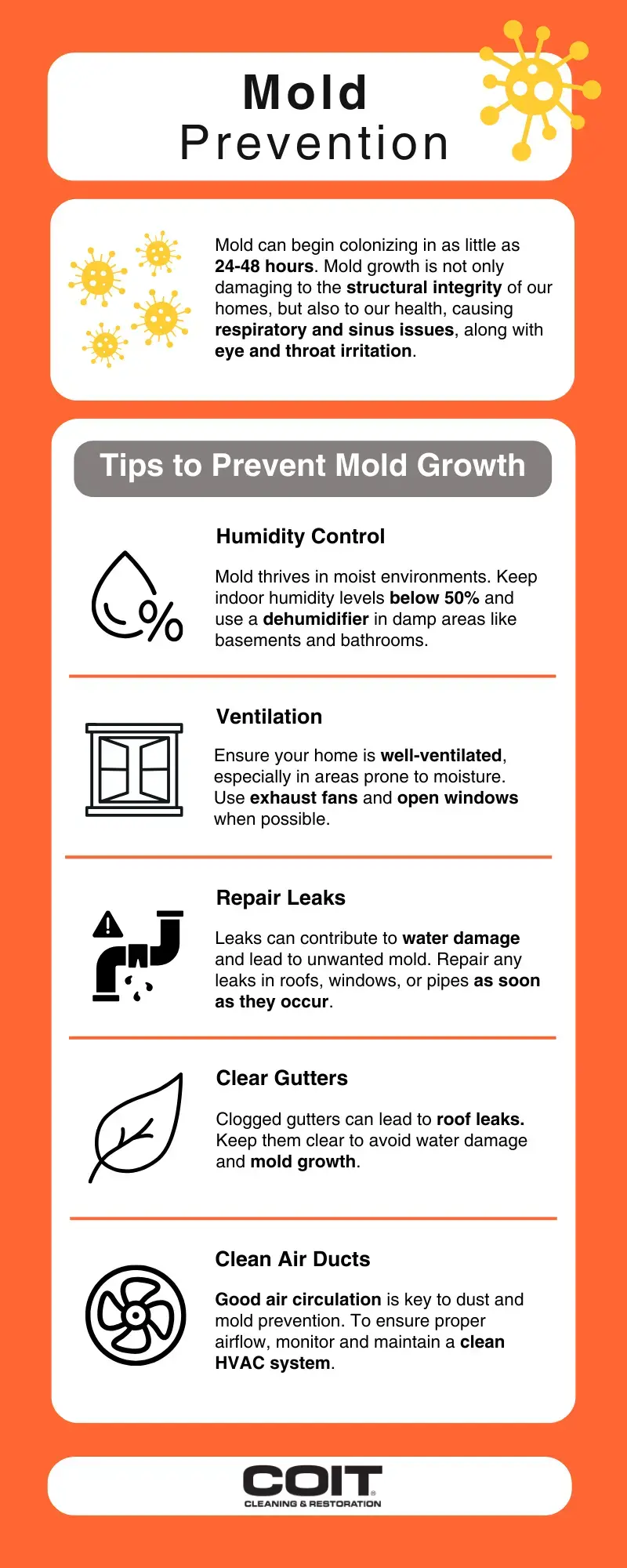 mold prevention, HVAC maintenance, dehumidifier tips