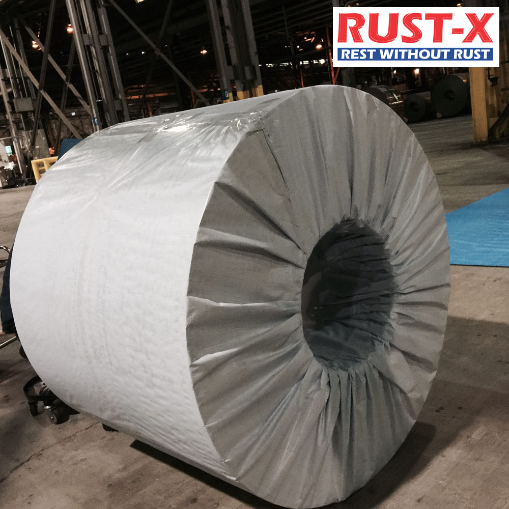 weatherproof wrapping, steel coils, protective packaging