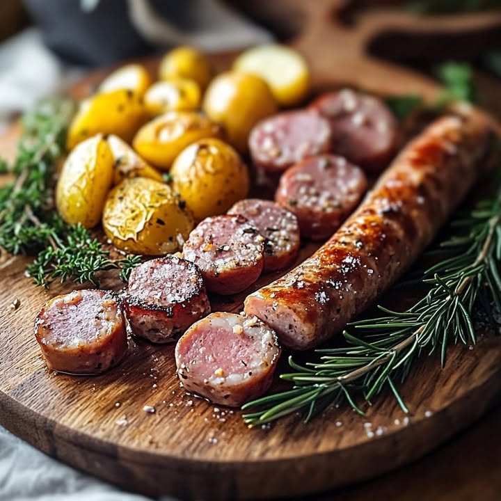 Saucisses Pommes Rôties