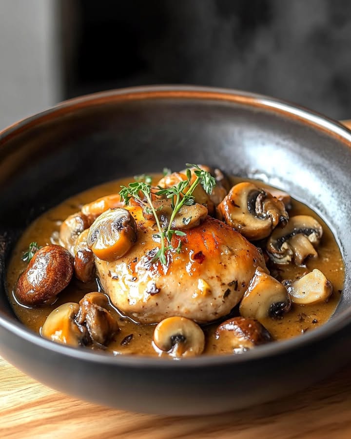Poulet Porto Champignons