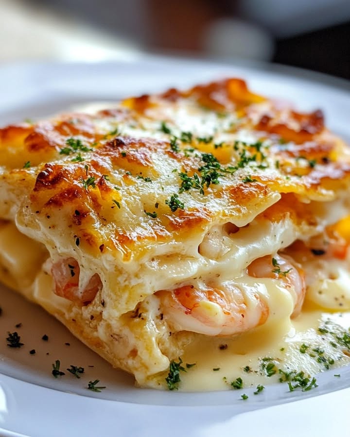 Lasagnes Crevettes Ail