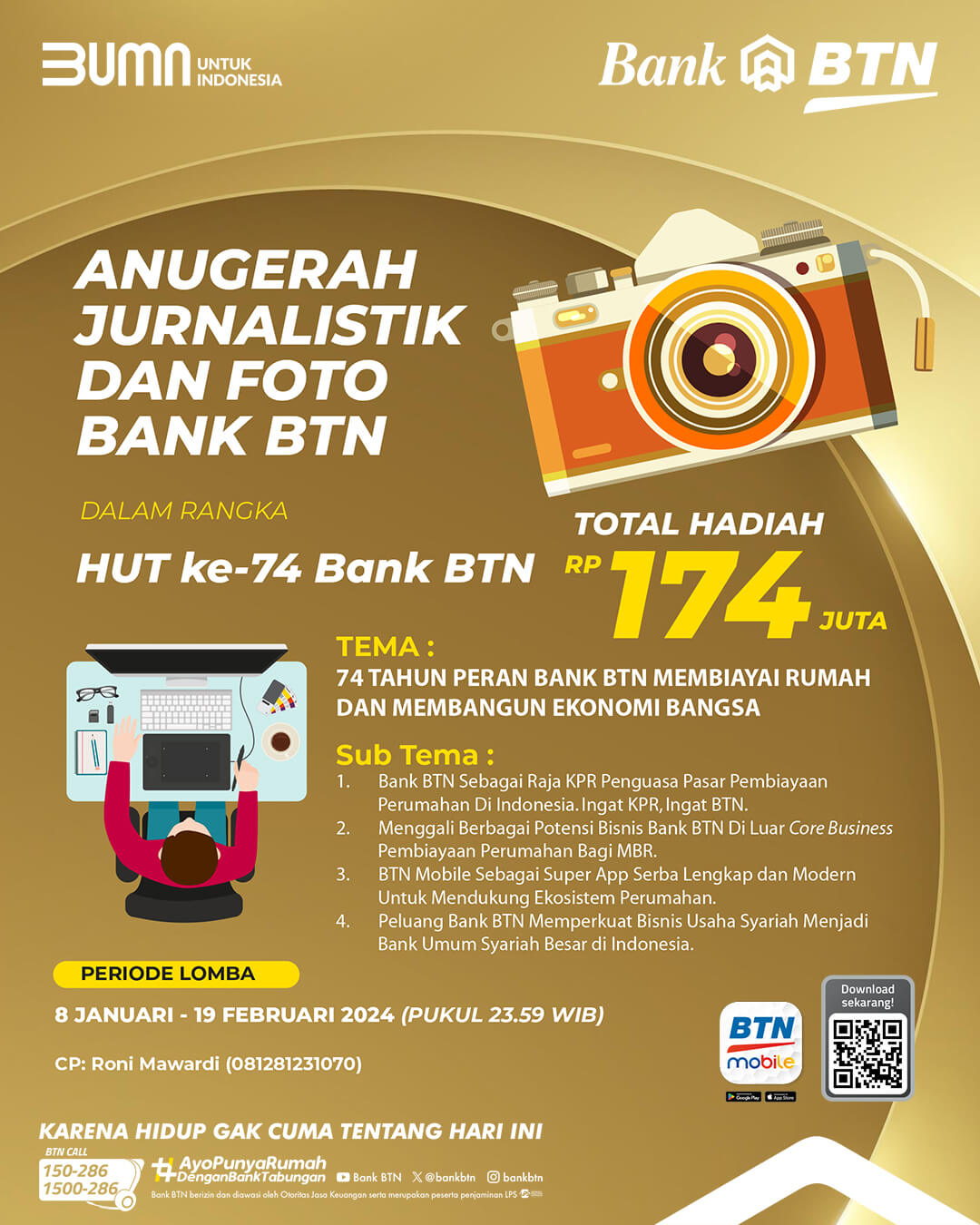 Anugerah Jurnalistik Dan Foto Bank BTN Dalam Rangka ke-74 Bank BTN