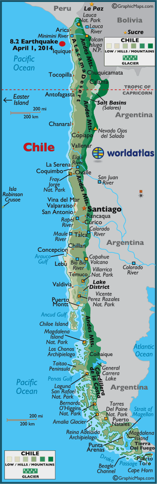 Map of Chile