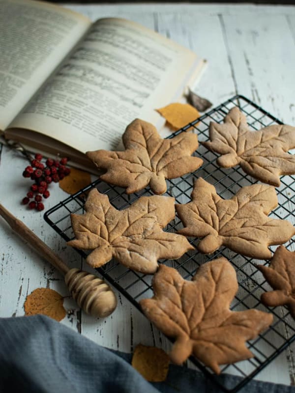 Spiced Maple Leaf Cookies