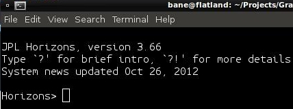 Picture of the telnet interface