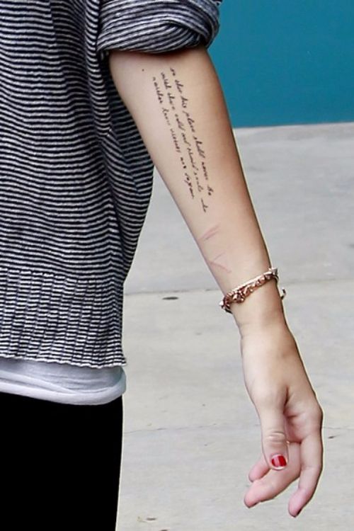 Miley Cyrus quote tattoo