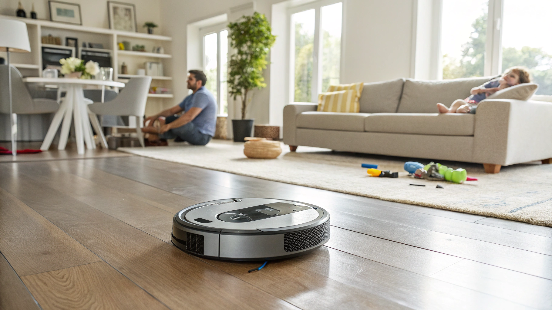 Intelligent Robotic Vacuum Cleaner with AI Navigation