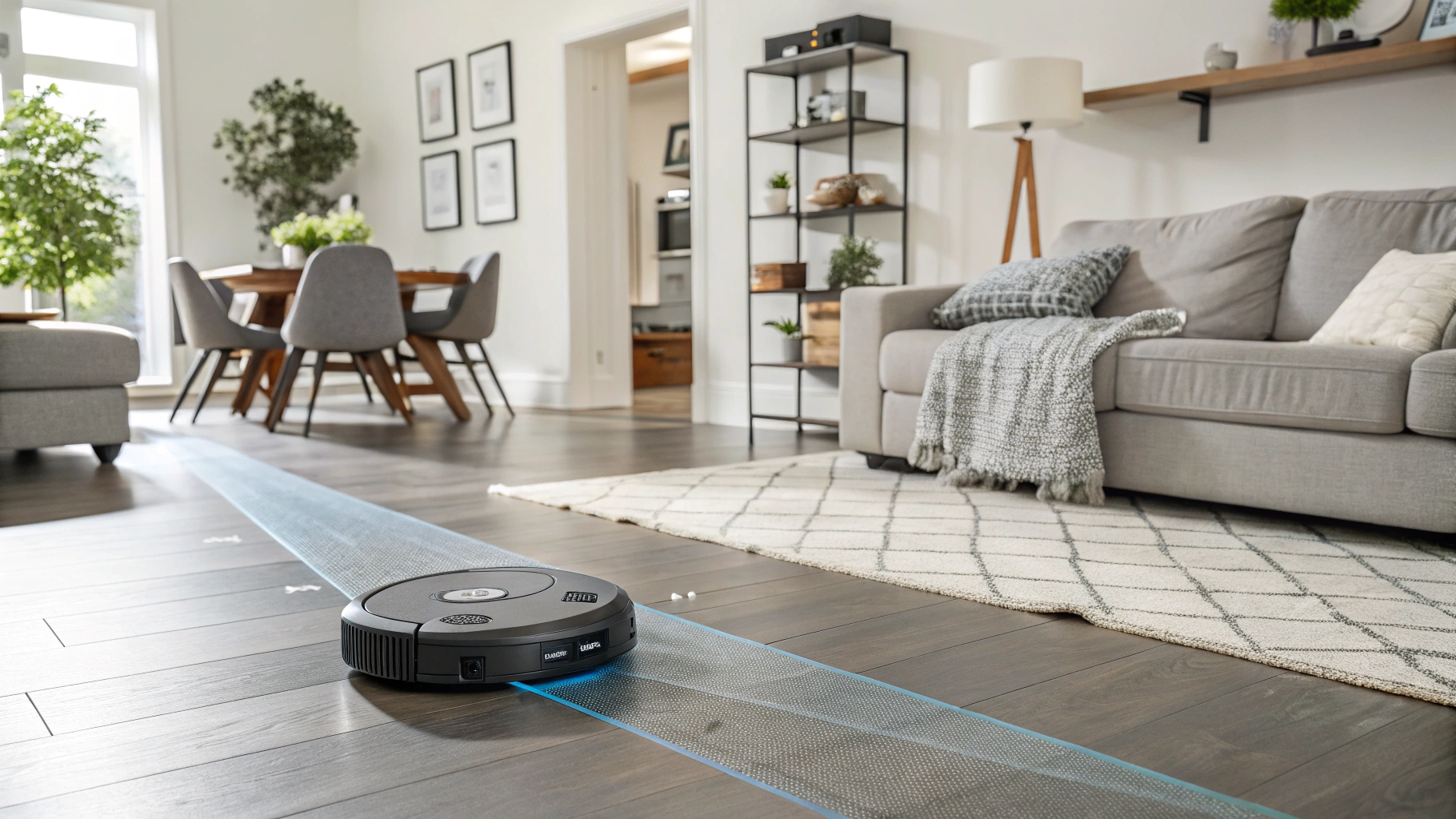 Robot Vacuum with LIDAR and Camera Mapping in a Living Room