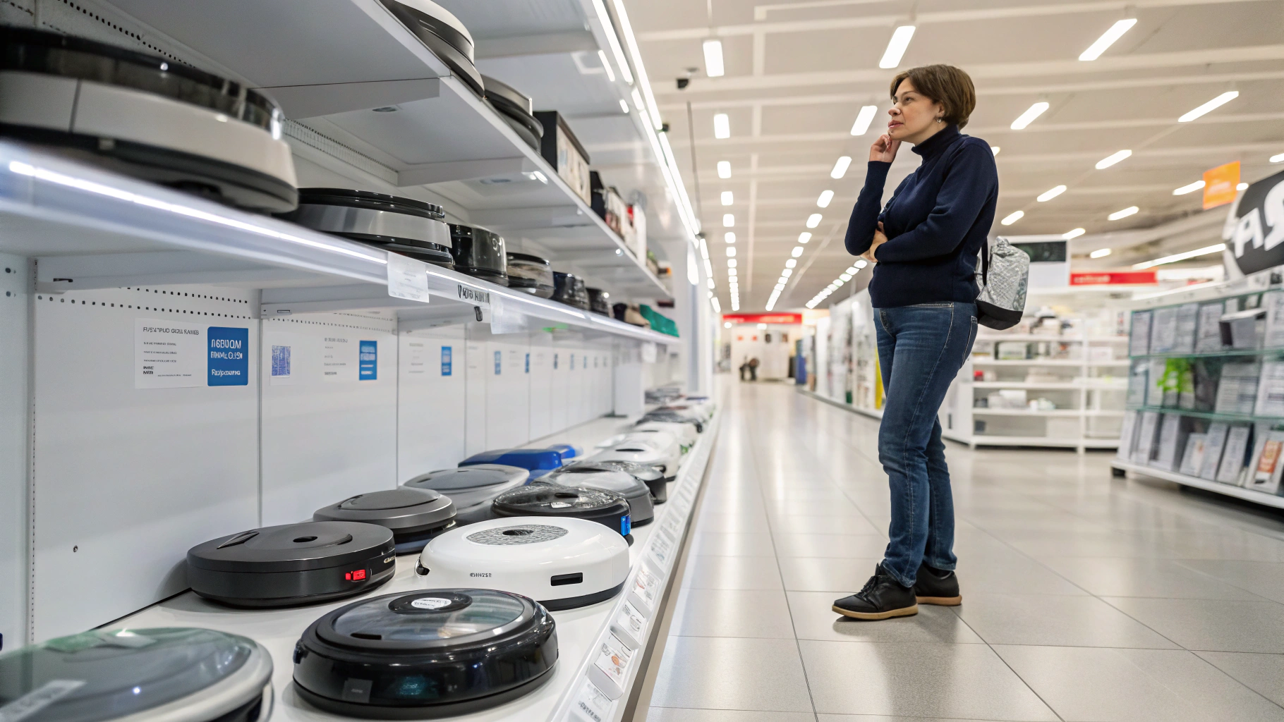 Choosing the Ideal Robotic Vacuum in a Home Appliance Store