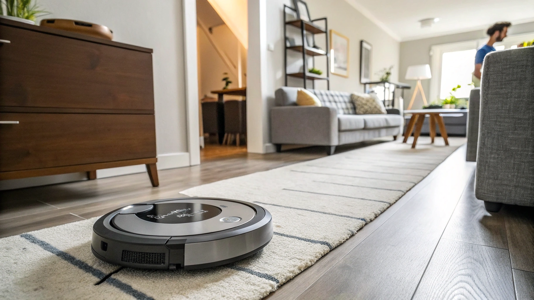 Robot Vacuum Cleaner Navigating a Small Apartment