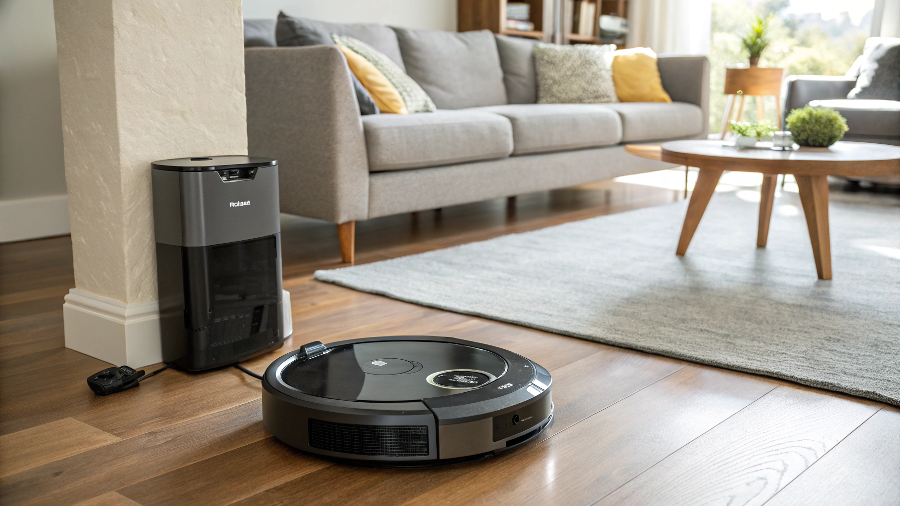 Robot vacuum with docking station in a home environment