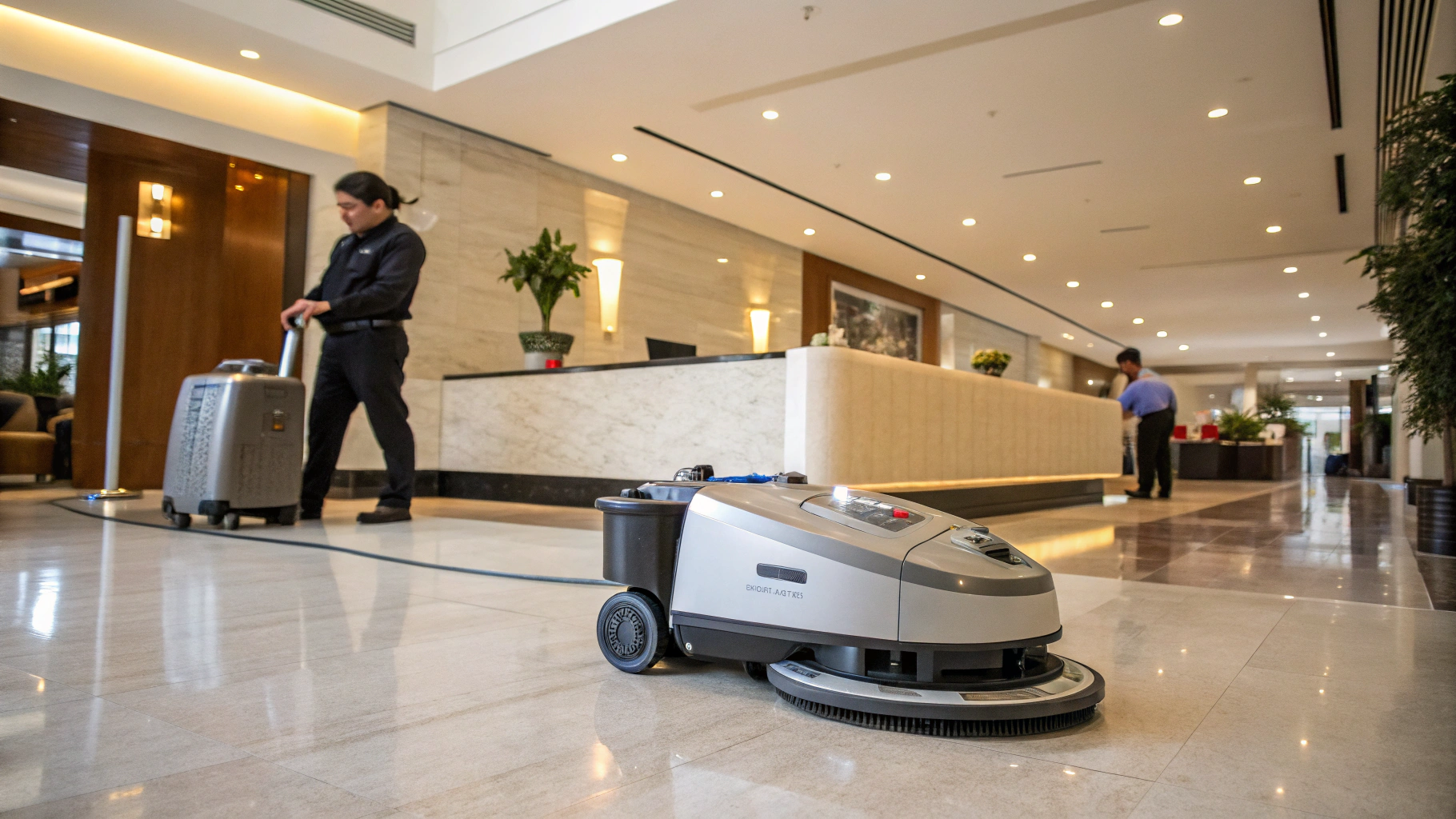 Commercial Robot Vacuum in a Hotel Setting