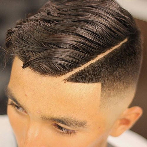 Long Comb Over + Thick Part + Skin Fade