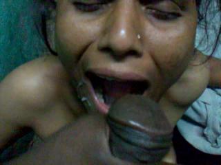 Her lips meet her meat for it's juicy cum