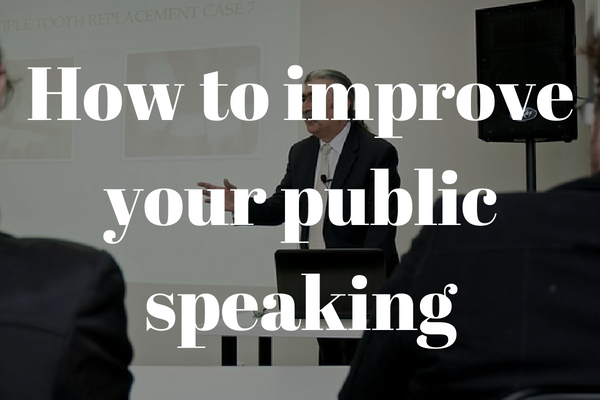 How to improve your public speaking