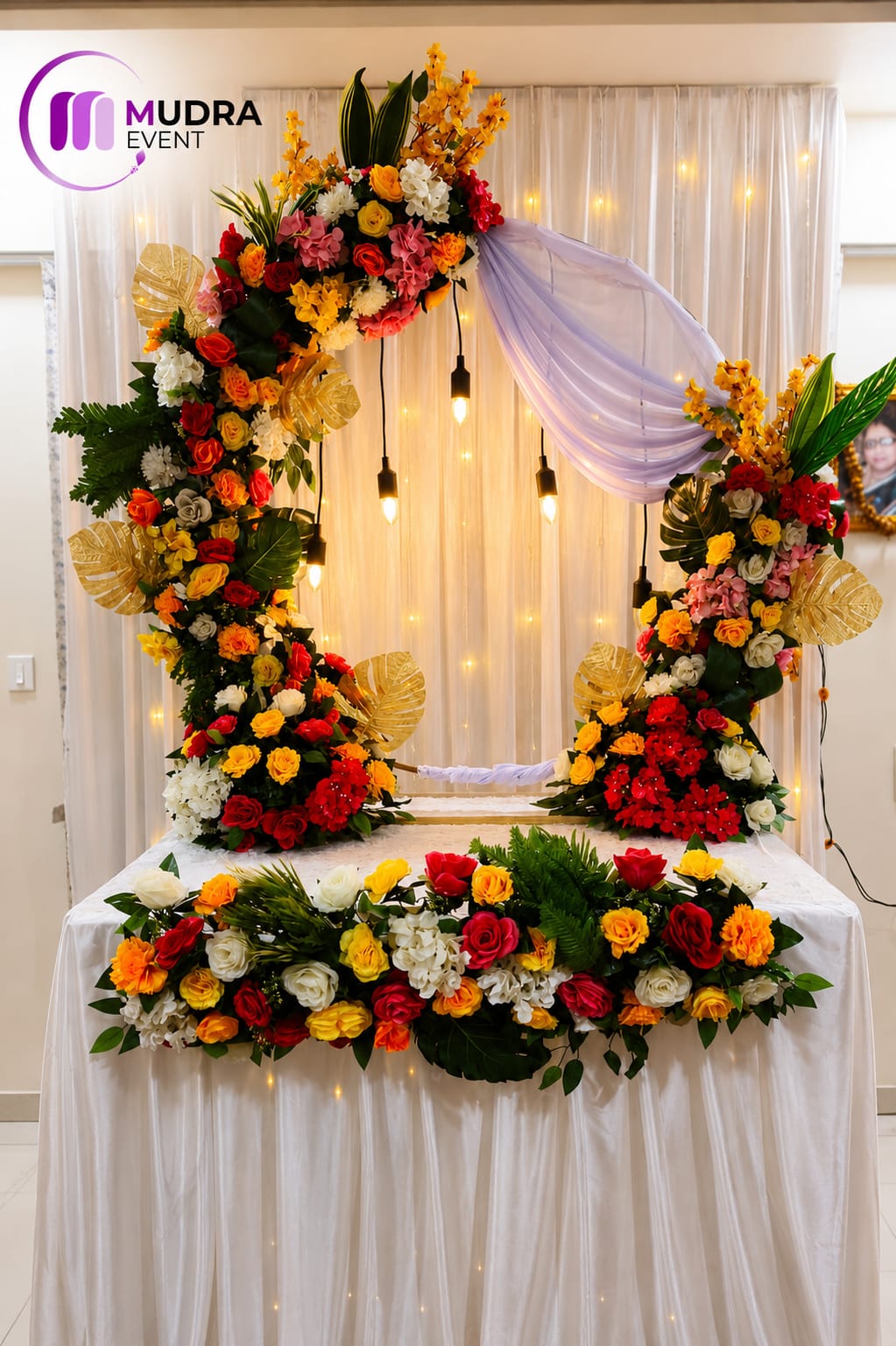 Royal Floral Arch Ganpati Decoration