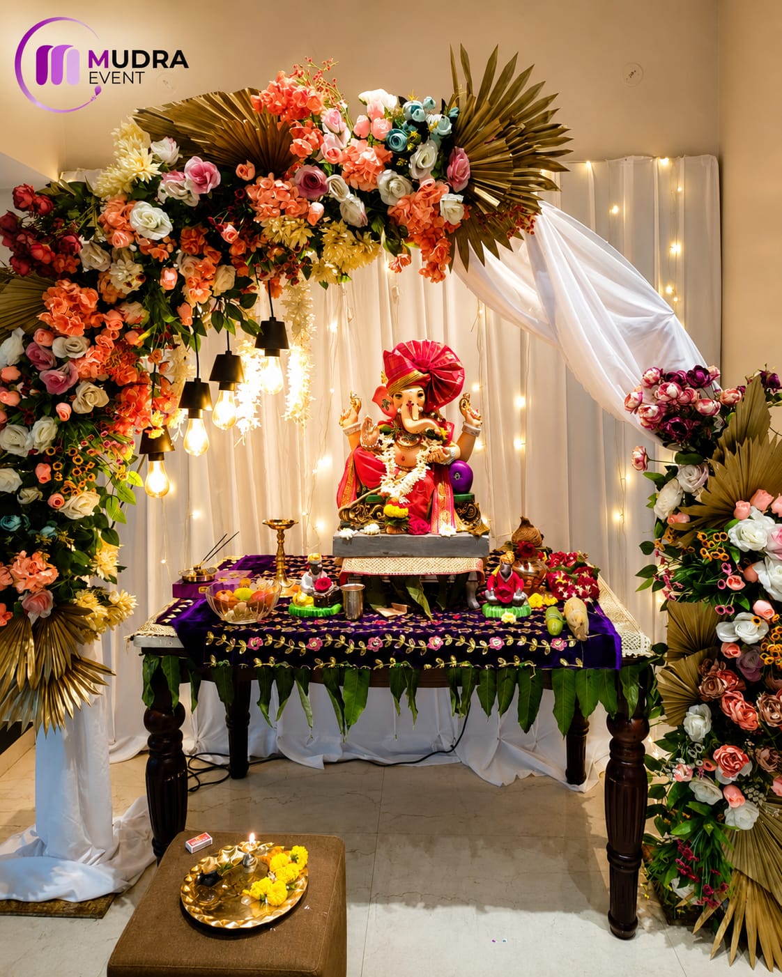 Royal Floral Arch Ganpatii Decoration