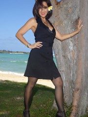 Non-professional Housewife MILF in Pantyhose and Stockings