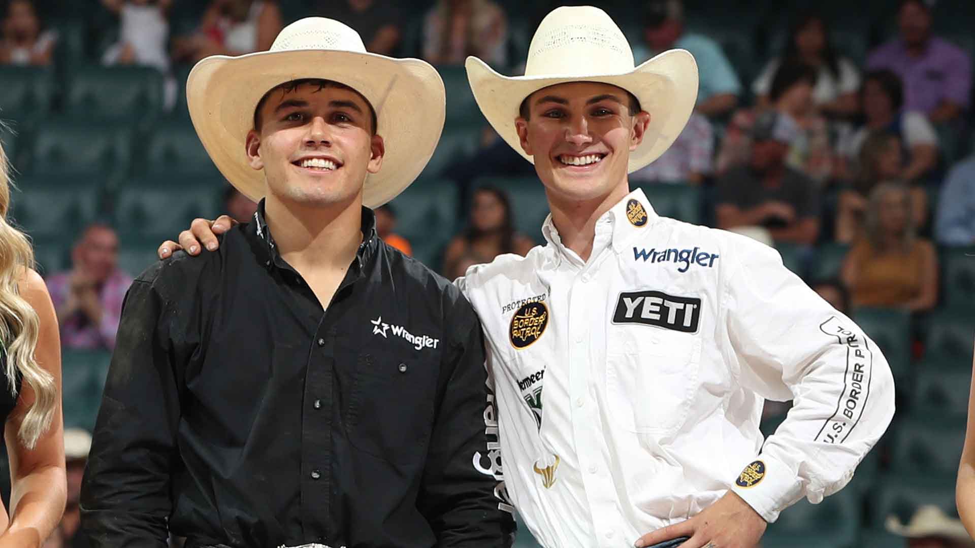 2017 PBR World Champion Jess Lockwood and young gun Daylon Swearingen tie for 15/15 Bucking Battle win in Tulsa