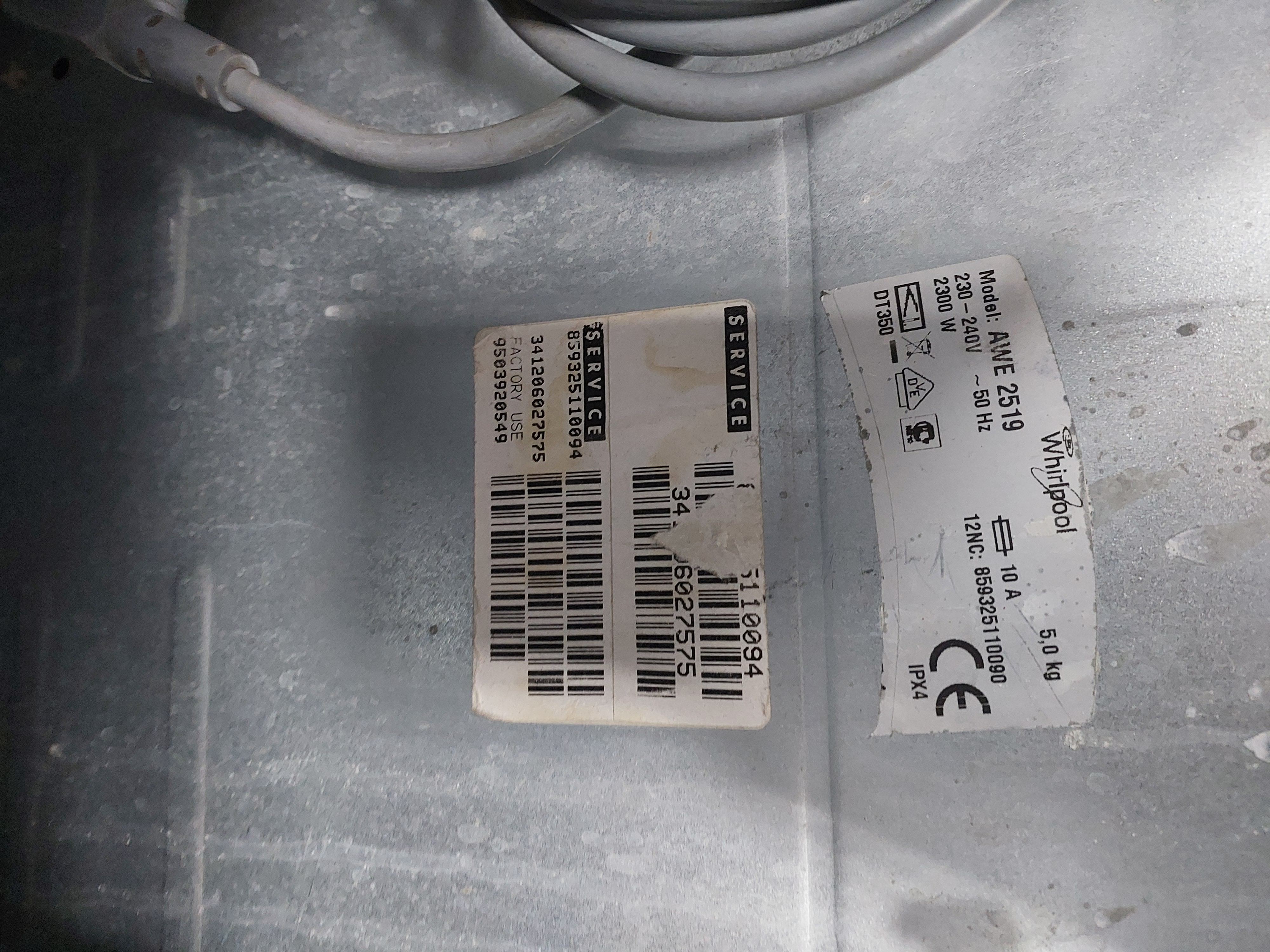 Пральна машина Whirlpool AWE 2519 Image