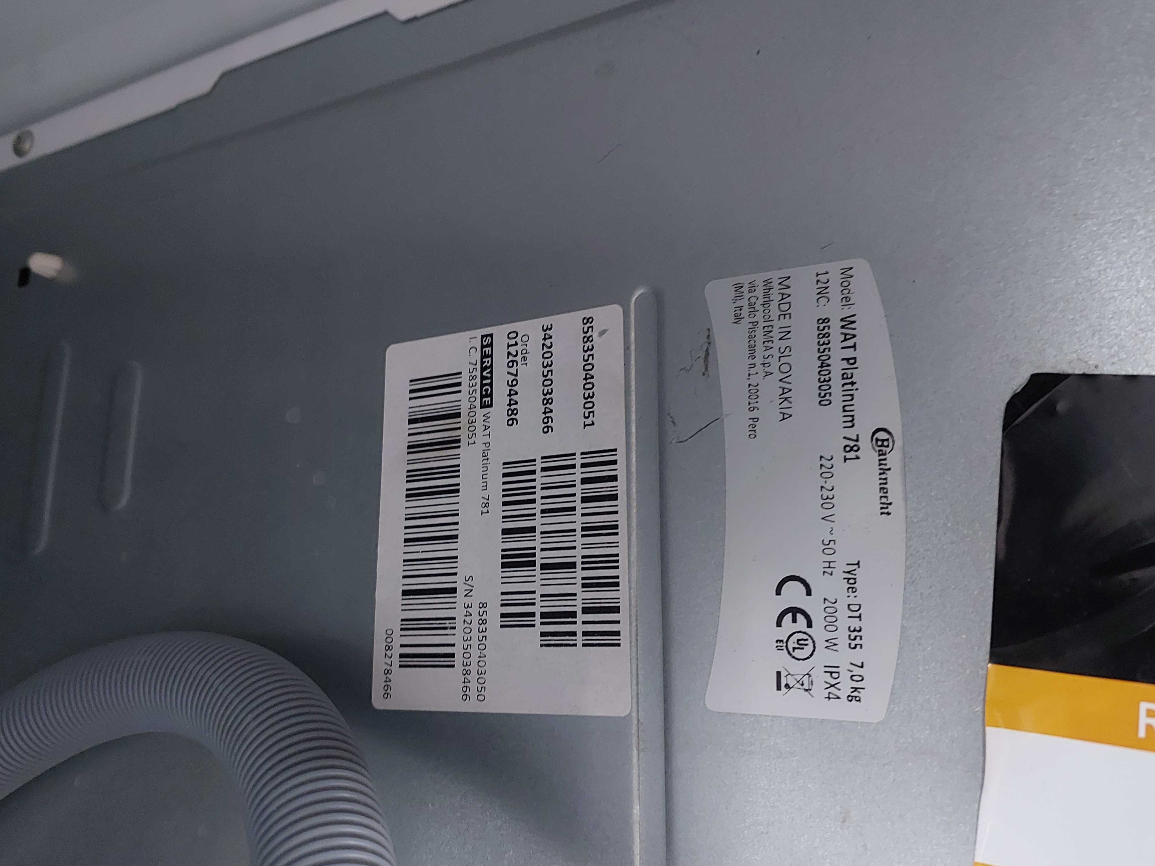 Пральна машина Bauknecht WAT Platinum 781 Image