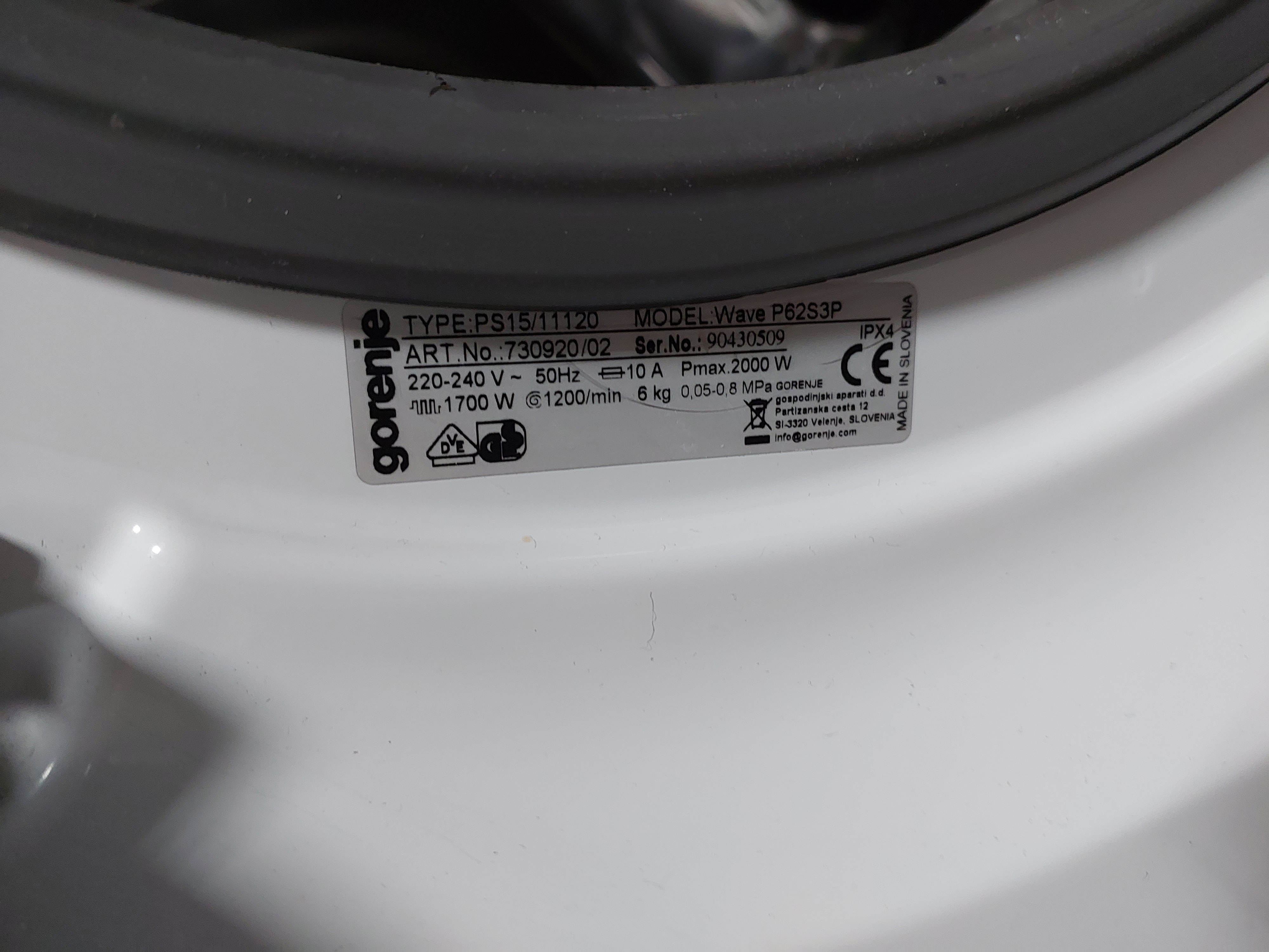 Пральна машина Gorenje Wave P62S3P Image